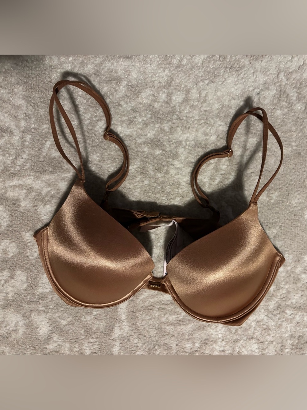 Victoria’s Secret - Smooth Satin Push-Up Bra in Golden Bronze Gem Detail 34C